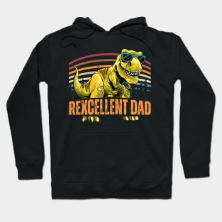 Rexcellent Dad Retro Dinosaur T-Rex Gift For Dad father day Hoodie